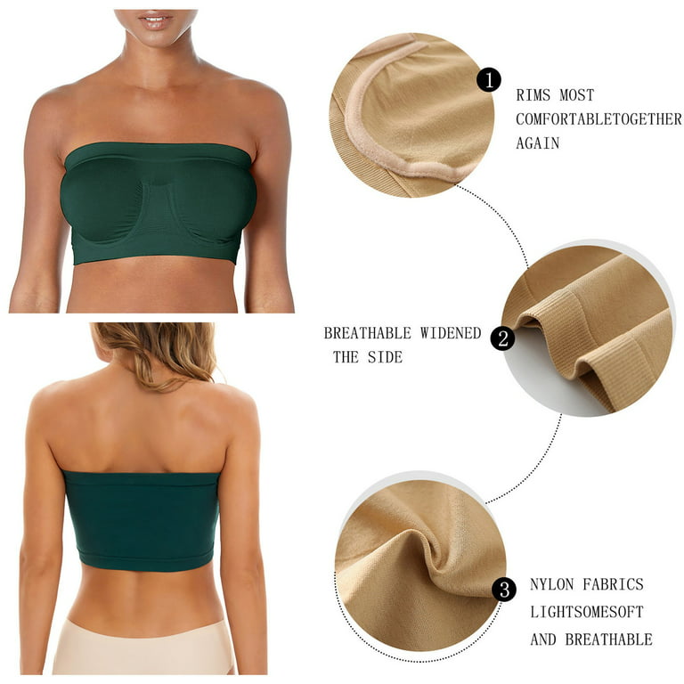 Meichang Strapless Bras for Women No Wire Lift T-shirt Bras Seamless Full  Coverage Bralettes Elegant Everyday Full Figure Bra Sets 2 Pack 