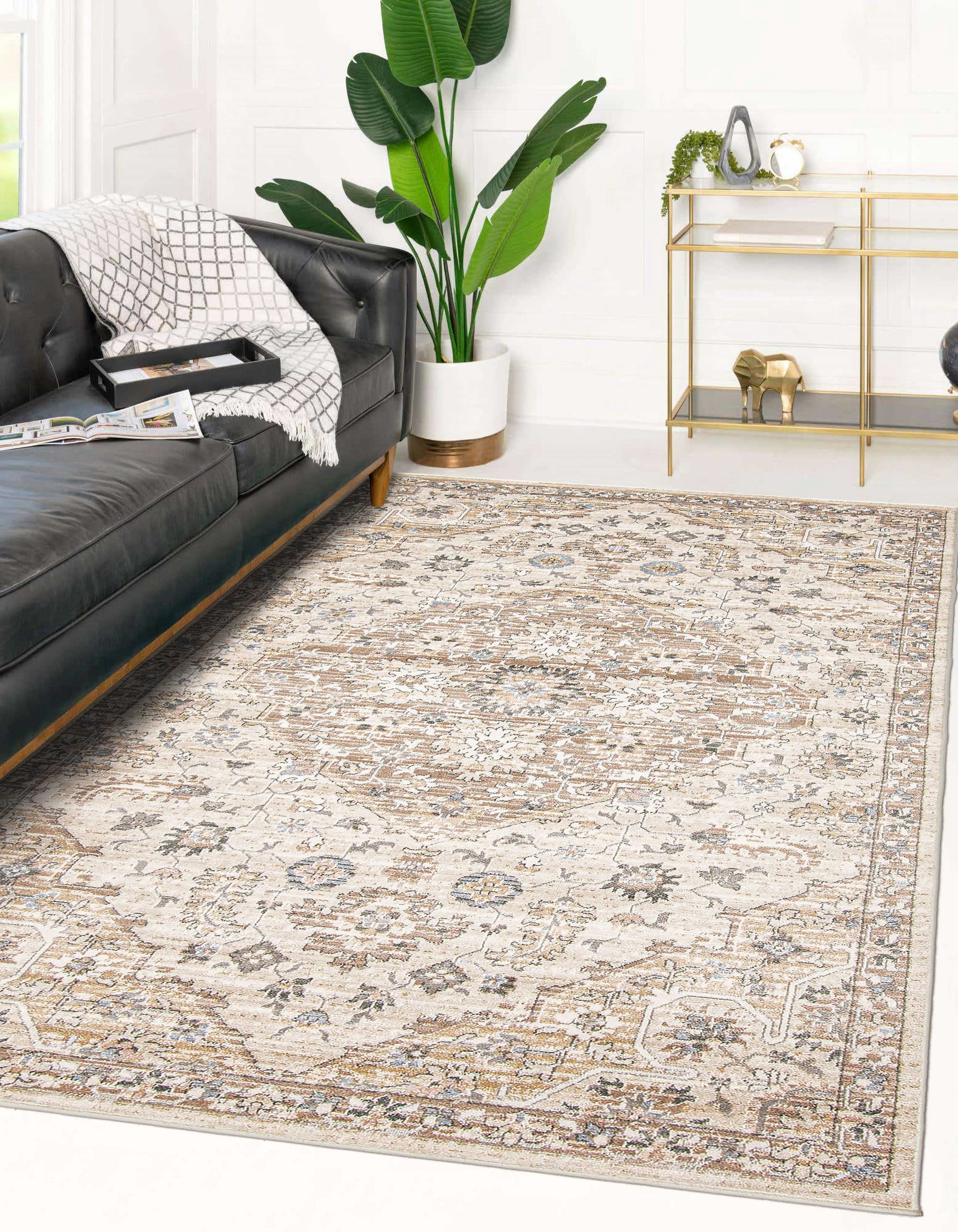 ECARPET Arden Traditional Area Rug for Living Room, Bedroom, Dining Room, Entrance, Hallway and More.