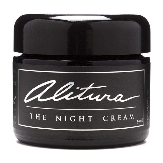 Alitura Crema de noche antienvejecimiento con ácido hialurónico - Hidratante facial con 10% de ácido hialurónico y superalimentos - Crema antiarrugas para mujeres y hombres - Crema de noche antiarruga