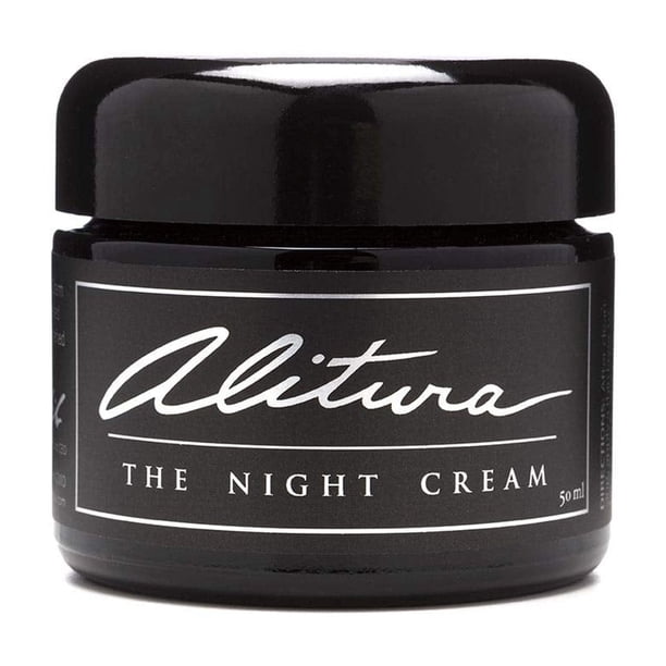Alitura Crema de noche antienvejecimiento con ácido hialurónico - Hidratante facial con 10% de ácido hialurónico y superalimentos - Crema antiarrugas para mujeres y hombres - Crema de noche antiarruga