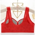 thumbnail image 3 of Women's Front Closure Bras Solid Color Smoothing Underwire Bra Red Size 40, 3 of 6