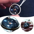 thumbnail image 2 of Collier Pendentif en Verre Univers Espace Collier Univers Verre Ras du Cou Double Face Collier en Verre Durable Double Face Collier Univers, 2 of 8