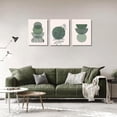 thumbnail image 5 of Sage Green Boho Wall Posters & Prints, Sage Green Wall Art Set Of 3, Mid Century Modern Wall Decor Canvas Wall Art, Minimalist Geometric Abstract Green Boho Bedroom Wall Art -12x16in Framed, 5 of 6