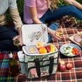 thumbnail image 5 of FORMRS Insulated Cooler Bag 24 Cans Capacity Soft Leakproof Lunch Box with Side Pockets, Pink and White Cat, 5 of 7