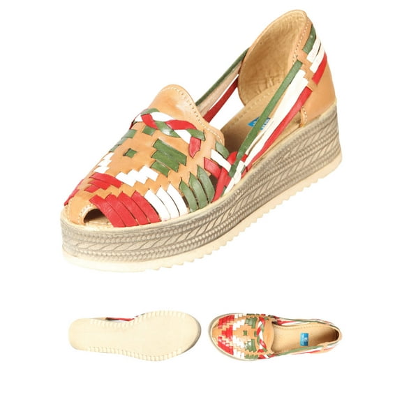 Mexican Artisanal Sandals Leather Tricolor 603942