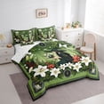 thumbnail image 2 of spefrowx Folk Green Lily Witch Twin Bedding for Women, Moss Mushroom Star Print Bedding Comforter Set, Reversible, 7 Pieces, 2 of 6