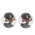 thumbnail image 2 of 2xVintage Rustic Wooden Tribe Women Dangle Hook Earrings Jewelry Yinane Pendiente de mujer de estilo africano, 2 of 7