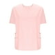 thumbnail image 2 of Top corto,Blusa informal de poliéster liso con cuello en V y mangas cortas para mujer, con botones frontales para uso diario, sopatenor, 2 of 8