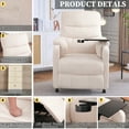 thumbnail image 6 of Holaki Power Recliner Chair, Modern Chenille Recliner Chair Swivel Table Top & Built in Cup, Adjustable Home Theater Seating with Lumbar Support, Small Nursery Recliner for Living Room, Beige, 6 of 10
