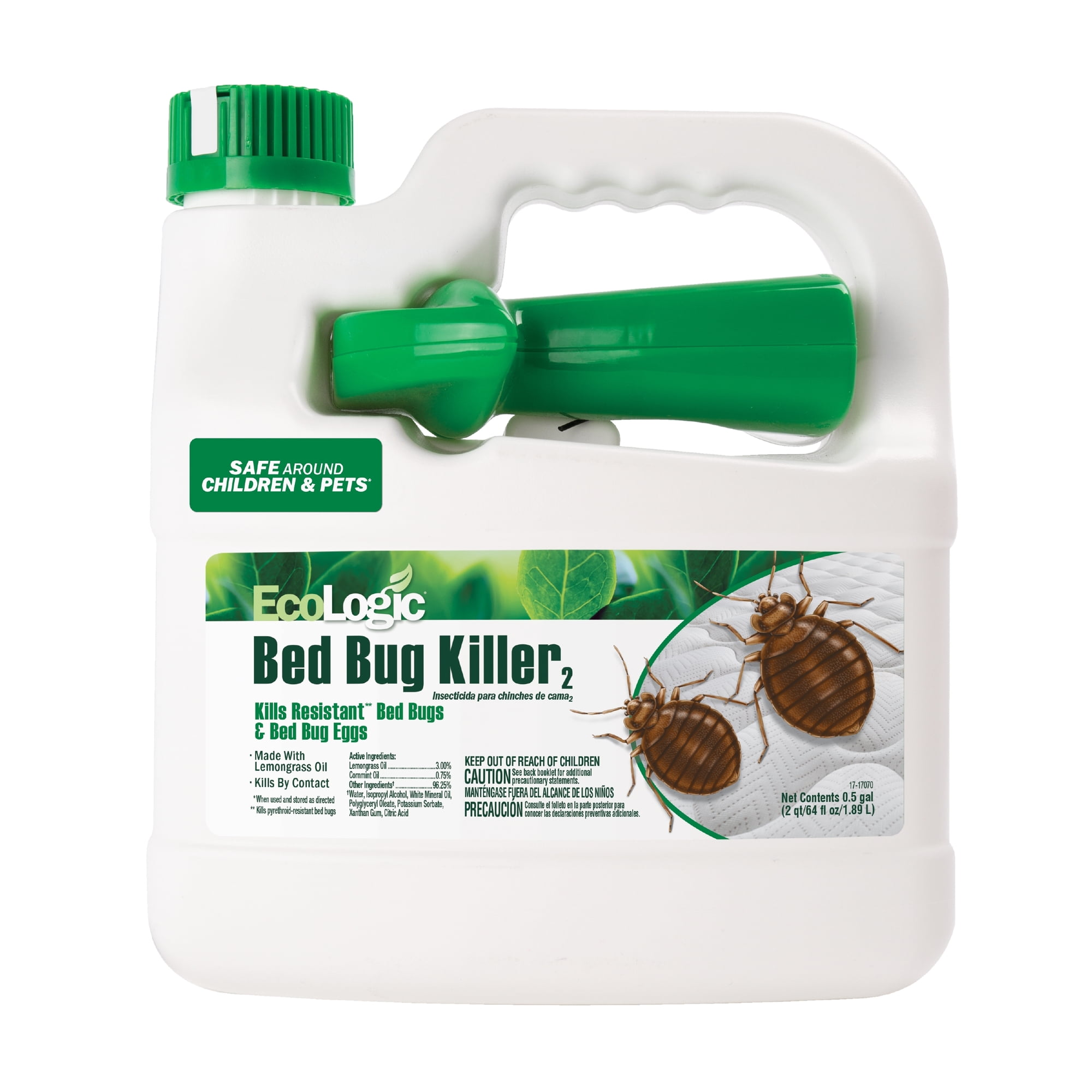 EcoLogic Bed Bug Killer Ready-to-Use Spray, Kills Pyrethroid-Resistant Bed Bugs and Eggs, 64 Ounces