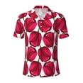 thumbnail image 2 of Daiia Tulips Flowers Pattern Men’s Polo Shirts,Solid Deck Shirt,Classic Fit, Breathable Cotton Polo for Casual and Sport Wear-Small, 2 of 9