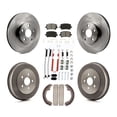 thumbnail image 1 of Transit Auto Front Rear Disc Brake Rotors Semi-Metallic Pads and Drum Kit (7Pc) for Car Toyota Matrix Pontiac Vibe K8S-102132, 1 of 11