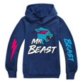 thumbnail image 1 of Sweat à Capuche Imprimé Chat Éclair pour Enfants Mr Beast Décontracté, 1 of 1
