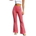 thumbnail image 2 of Mifsaly Flare Leggings for Women Plaid High Waisted Tummy Control Pants Classic Trendy Breathable Packable Workout Gym Yoga Pant, 2 of 7