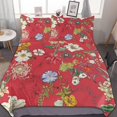 thumbnail image 1 of HAHDAXIA Floral Print Bedding Solid Comforter Set for All Seasons,3 Pieces(1 Comforter+2 Pillowcases),Soft Microfiber Bedding Set King(90"x90"), 1 of 7