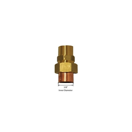 Libra Supply 1/2 inch Lead Free Copper Sweat Male Union C x M (Copper + Brass) Solder Joint, (click in for more size options)1/2'' Copper Pressure Pipe Fitting Plumbing (Best Solder For Copper Water Pipes)