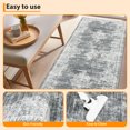 thumbnail image 6 of Haperlare Machine Washable Runner Rugs for Hallway Vintage Non Slip Entryway Rugs for Laundry,2'x6' Grey Indoor Floor Rug, 6 of 7