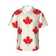 thumbnail image 1 of Fotbe Happy Canada Day Camisa Hawaiana para Hombre Unisex – Camisa Casual de Verano con Botones de Manga Corta de Algodón y Lino,X-Large, 1 of 7
