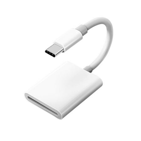 Image of Dcenta Type-C to Card Camera Reader Adapter Card Reader for Type-C Devices White