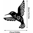 thumbnail image 2 of Decoración de pared de colibrí de pájaro de metal negro, 3 piezas de decoración de pared de colibrí de hierro forjado de 10,2 pulgadas, arte de pared de pájaro de metal para amantes de los pájaros Sal, 2 of 5