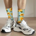 thumbnail image 6 of Cauagu White Polka Dot Sunflower Print Crew Socks for Women and Men,Adult Athletic Running Socks 1-Pair Sports Socks Work Gear Socks with Moisture Wicking, 6 of 6