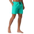 thumbnail image 4 of Pantalones cortos de verano para hombres INSPIRE CHIC, sólidos, con cintura elástica y cordón, pantalones de surf de 32 pulgadas, color verde, 4 of 6