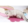 thumbnail image 3 of PVC Paw Shape Cat Dog Mat Litter Box Cover Non-Slip Food Water Bowl Feeding Tray Light Pink, 3 of 3