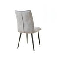 thumbnail image 5 of Modern Velvet Dining Chairs 2-Piece Set-Soft Cushioned Seats with Iron Frames in Mustard Light Gray, 5 of 6