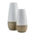 thumbnail image 5 of Sagebrook Home Ceramic 9"h 2-tone Vase, Creme/white, 5 of 6