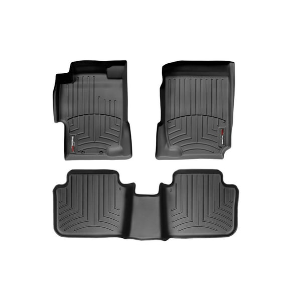 WeatherTech Custom Fit FloorLiners compatible with 2003-2007 Honda Accord - 1st & 2nd Row, Black