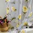 thumbnail image 2 of Floral Cortina 2.5Mx1M Flor floral con ojales Tul Cortina Panel de ventana YLW Fanmusic Floral Cortina, 2 of 7