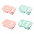 thumbnail image 3 of Collapsible Foldable Silicone Food Storage Container With BPA Free, Leftover Meal Box With Airtight Plastic Lids For Kitchen, Bento Lunch Boxes-Microwave, Dishwasher and Freezer Safe, 3 of 4