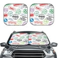 thumbnail image 2 of Vsdgher Stamp Set Collection Print Car Windshield Sun Shade, Reflective Sunshade Window Sunshade Sun Visor Protector Fit for Cars,Trucks,SUVs-Medium, 2 of 6