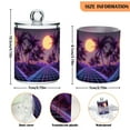 thumbnail image 5 of Yayeee 2 Pack Qtip Holder Bathroom Cotton Swab Canister with Lid Clear Dispenser Set, Night Purple Road, 5 of 6