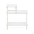 thumbnail image 3 of Furinno Turn-N-Tube 3-Tier Rectangular Sofa Side Table, End Table with Open Shelves, White/White, 3 of 6