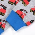 thumbnail image 6 of QEFJNO 2-9Y Little Boy Pajamas Sets Cotton Long Sleeve Pjs Kids Jammies - Vehicle, 6 of 8