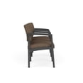 thumbnail image 4 of Lenox Steel Reception Waiting Room 3 Seats Chair / Charcoal Steel / Brown, 4 of 5