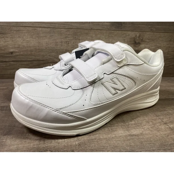 New Balance MW577VW 577 White Hook & Loop Walking Shoes Mens Size 11 4E Wide