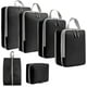 thumbnail image 5 of 6 cubos de compresión para equipaje, bolsas de aseo transpirables, equipaje de viaje negro, 5 of 9