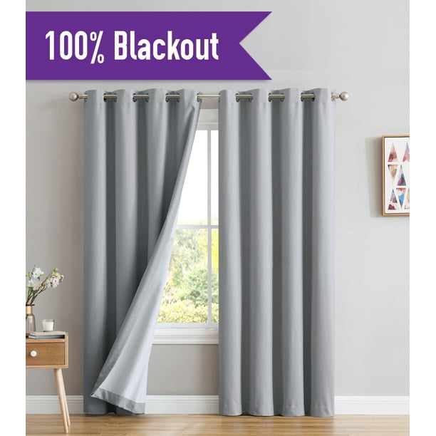 Hlc.Me Textured 100% Blackout Room Darkening Thermal Lined Energy