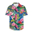 thumbnail image 4 of Xysaqa Men's Hawaiian Shirt Big & Tall Button Down Shirts for Men Summer Holiday Floral Short Sleeve Dress Shirt Tropical Party Beach Palm Tree Printed T-Shirts 3X 4X 5X Clearance, 4 of 5
