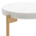 thumbnail image 6 of Safavieh Branwen Modern Iron Round End Table, White / Gold, 6 of 9