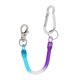 thumbnail image 3 of Silver Tone Carabiner Hook Lobster Clasp Spring Stretchy Coil Key Chain Cord, 3 of 5