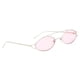 thumbnail image 5 of Gafas de terre Unisex Lentes Elípticas Marco Metal Protección Solar UV 4 para Mujer Hombre Rosado, 5 of 6
