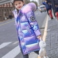 thumbnail image 6 of Likimi Toddler Kids Girls Coat Long Sleeve Solid Color Hooded Coat Casual Comfortable Loose Fall Winter Outerwear Size 8-9 Years Purple, 6 of 6