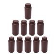 thumbnail image 3 of Contenedor De Muestra, 10PCS PP Plástico 500ml Frasco Marrón Boca Plana Para Laboratorio Para Fábrica De Alimentos, 3 of 8