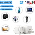 thumbnail image 5 of Europe to US Plug Adapter, 6 Pack UK to US Plug Adapter, India to US Plug Adapter, Universal Travel Adapter for USA, Europe Australia UK Italy to American Outlet Adapter-Type B, 5 of 8