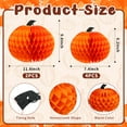 thumbnail image 3 of Fall Pumpkins  Decor 3D Tissue  Honeycomb Pumpkins for Autumn Thanksgiving Halloween Home Festival Supplies (Orange,6pcs）, 3 of 7