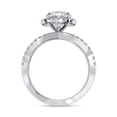 thumbnail image 4 of IGI Certified Lab Grown Diamond Engagement Ring | Center 7mm Cushion Cut Split Shank Halo Solitaire Wedding Anniversary Rings For Women 18k Solid White Gold | F-G, VS-SI Quality (2.25 Ctw) Ring Size-5, 4 of 7
