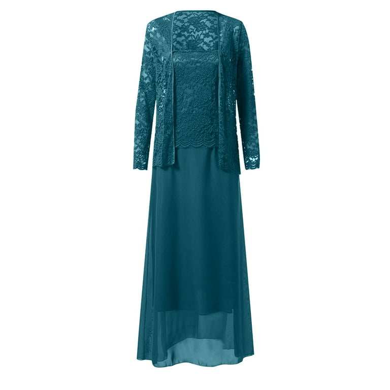 Women's Plus Size Hollow Out Lace Dress - Long Sleeve Chiffon Two Piece Set, Solid Color, Loose Hem, Casual Style for Spring Fall - Walmart.com Women's Plus Size Hollow Out Lace Dress - Long Sleeve Chiffon Two Piece Set, Solid Color, Loose Hem, Casual Style for Spring Fall - Walmart.com